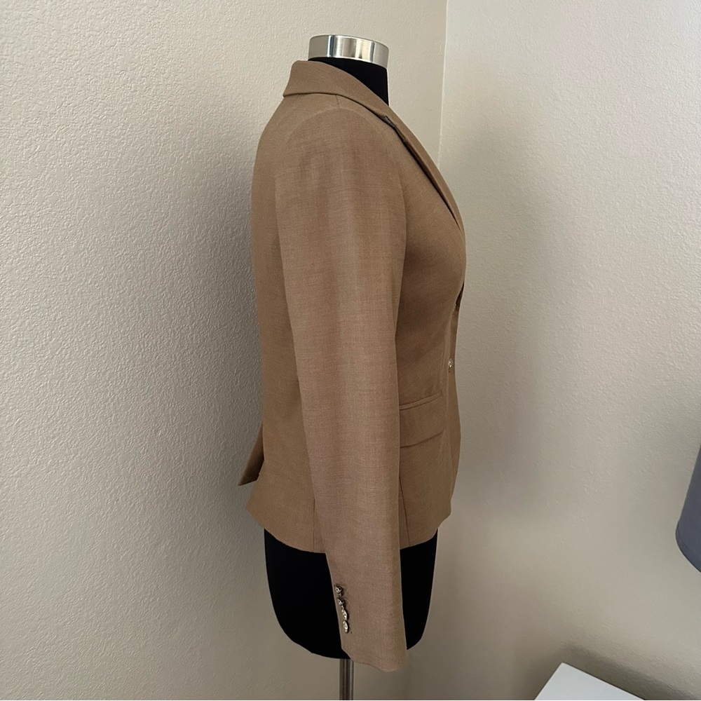 J. Crew Wool Blend Camel Long sleeves schoolboy blazer Size 2 - Picture 7 of 15